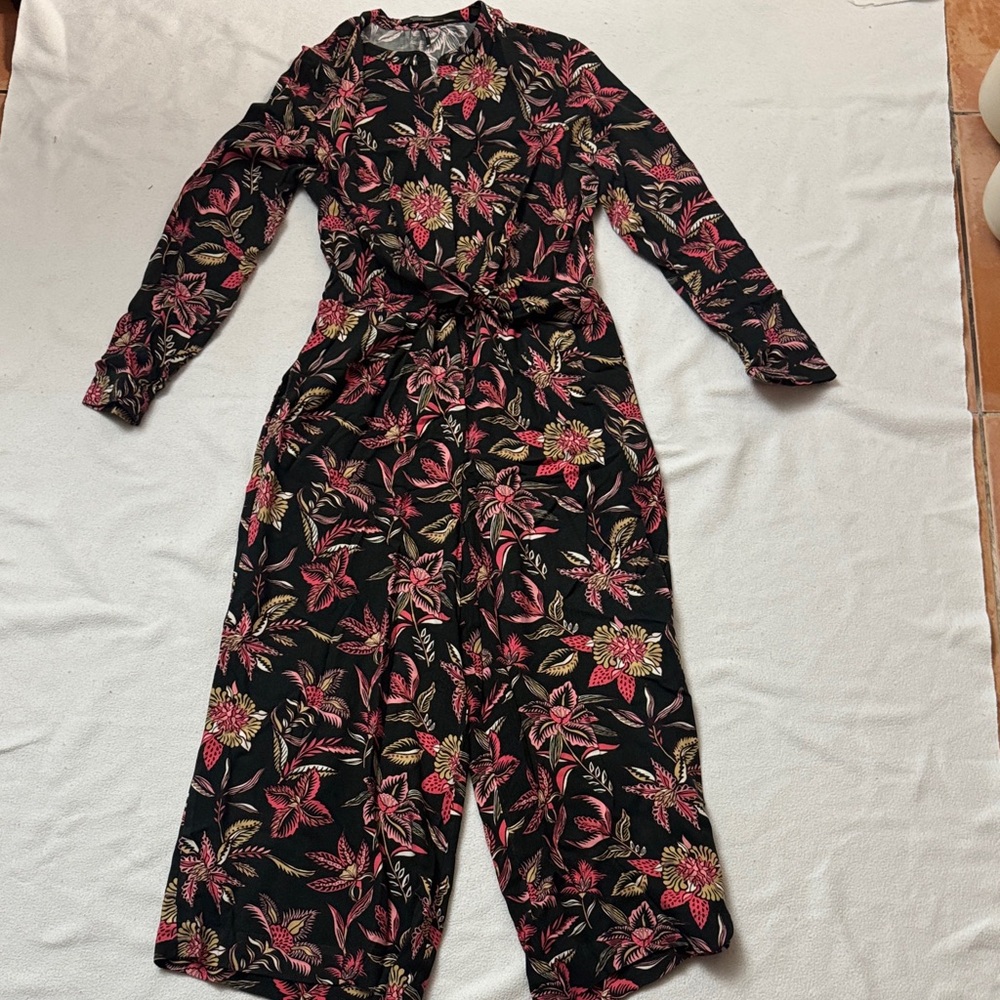 Scotch & Soda Black Floral Jumpsuit